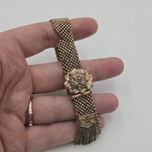 Antique Victorian Gold Filled Slide Bracelet Tassel FOR REPAIR 21 Grams